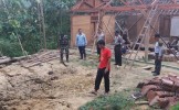 Kapolres Cek TKP Bencana Tanah Longsor di Desa Wonocolo