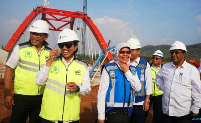 Menteri BUMN Tinjau Proyek Tol Pejagan-Semarang, Waskita Karya Optimis Rampung Akhir Tahun ini