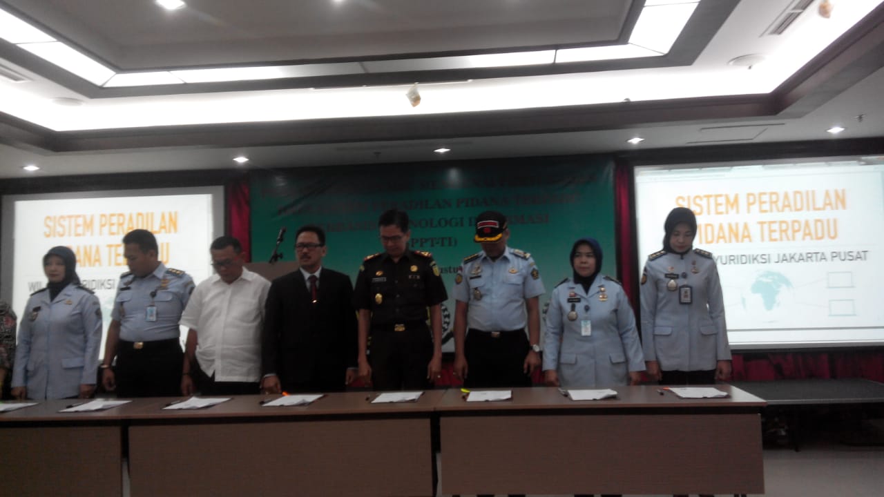 MoU SPPT -T I, PN Jakarta Pusat Kelas 1A dengan Instansi Kepolisian, Kejaksaan dan Pemasyarakatan