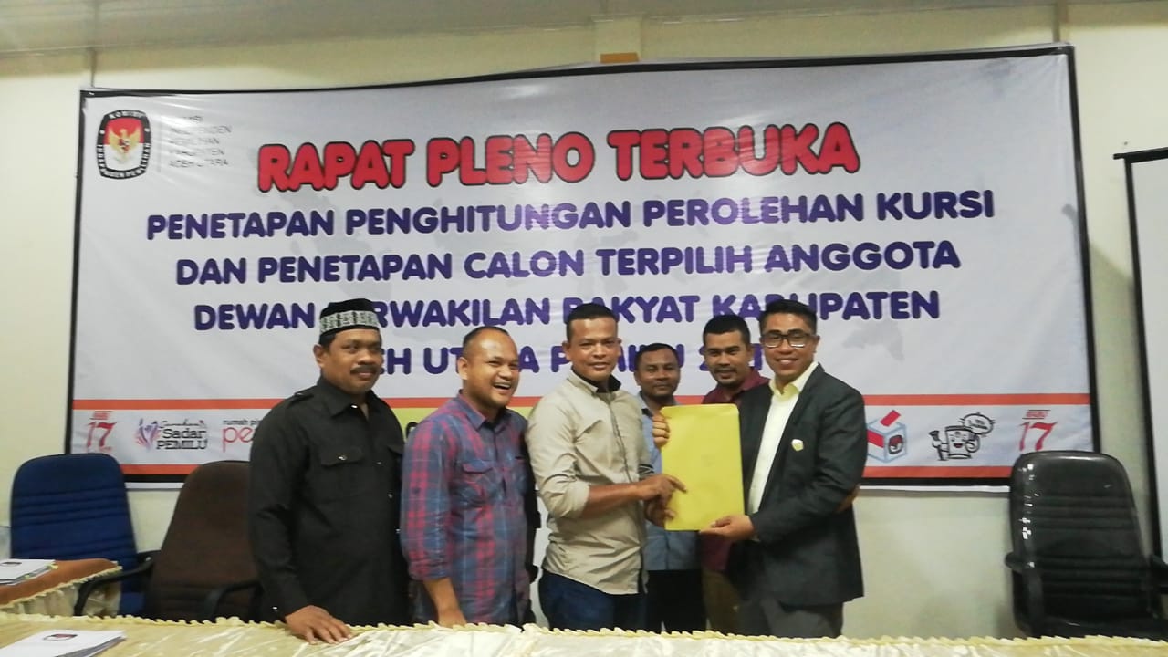 KIP Aceh Utara Gelar Pleno Penetapan 45 Anggota Dewan Terpilih