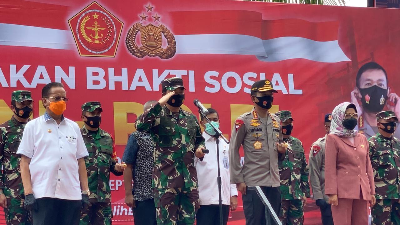 Panglima TNI dan Kapolri Lepas Tim Satgas Pendisiplinan Protokol Kesehatan di Palu