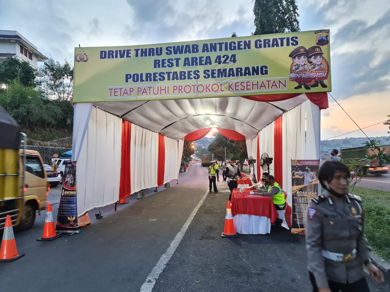 Gratis, Drive Thru Swab Antigen di KM 424 Semarang, Ini Alurnya