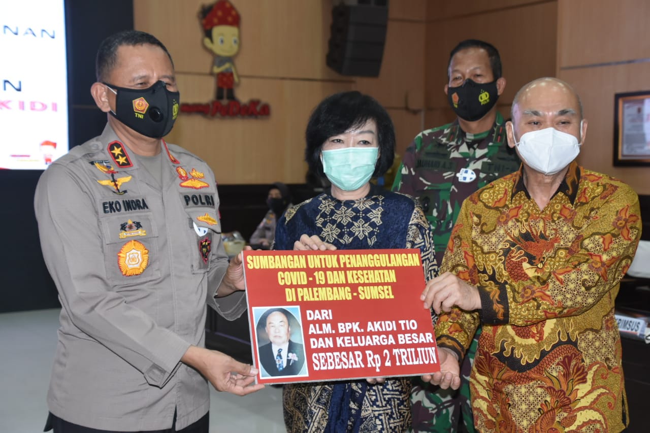 Pengusaha Aceh Hibahkan 2 Triliun ke Polda Sumsel Untuk Penanganan Covid