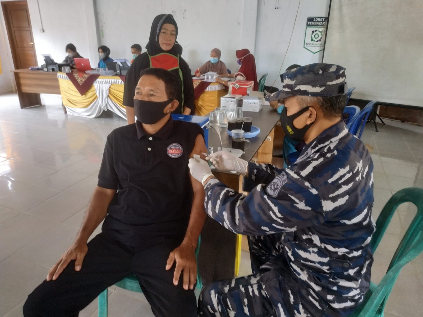 Desa Dalil Jadi Sasaran Serbuan Vaksin Maritim TNI AL Lanal Babel, 92 Orang Tervaksin
