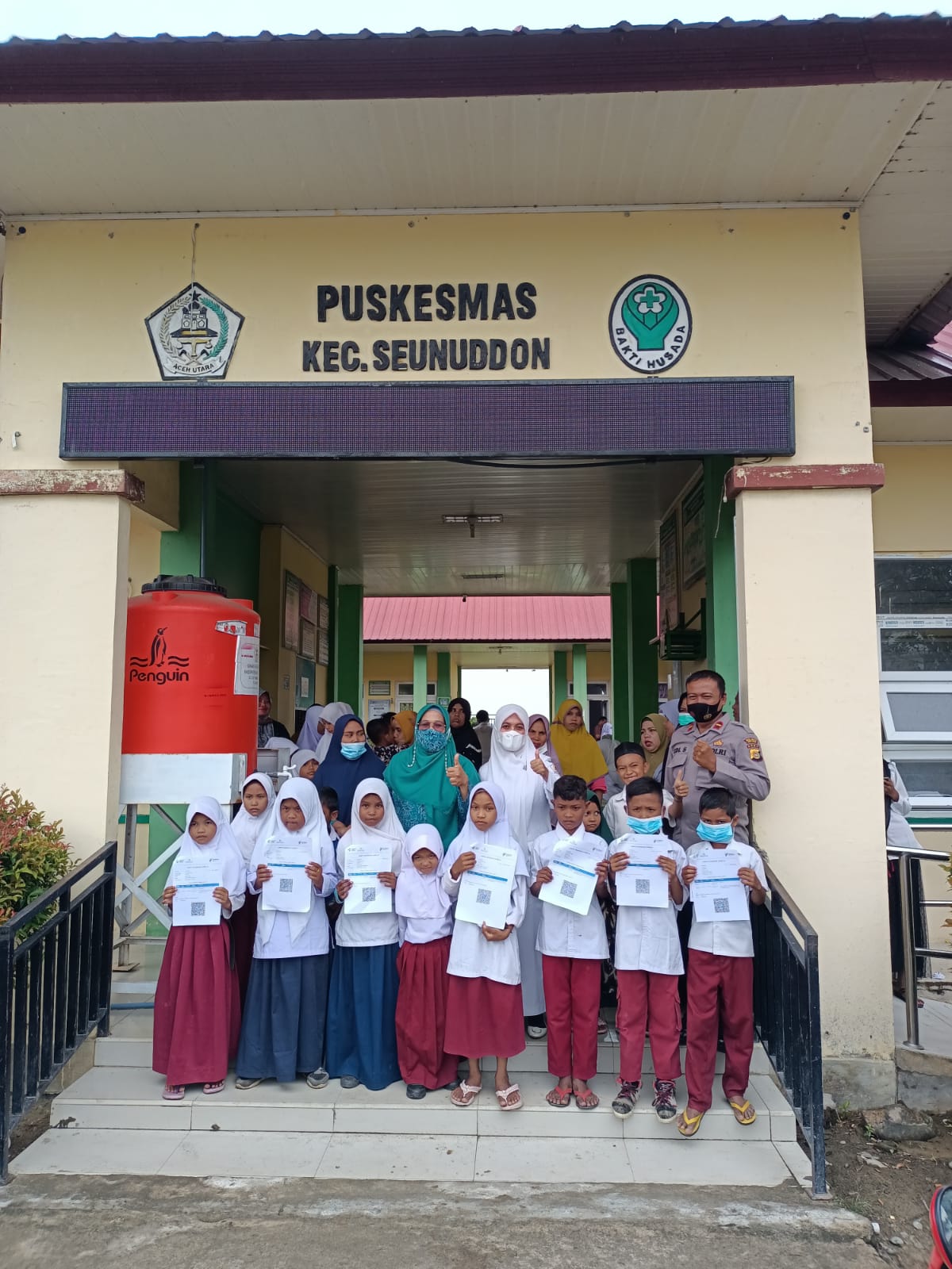 Ketua TP-PKK Aceh Utara Pantau Vaksinasi Anak