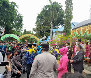Pengukuhan 59 Bintara Polres Kotabaru Dihadiri Ketua Komisi II Jerry Lumenta