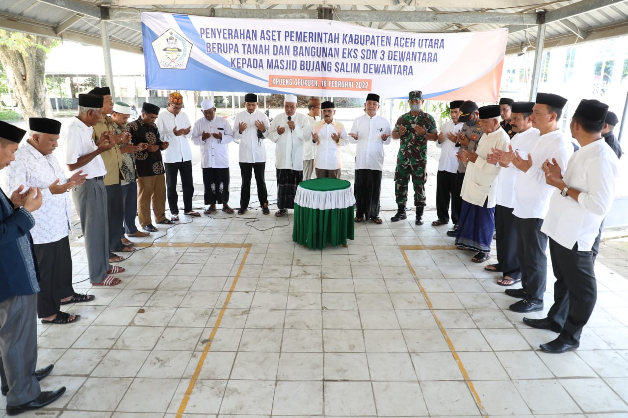 Pemkab Aceh Utara Hibah Aset Bekas SDN 3 Dewantara untuk Masjid Bujang Salim