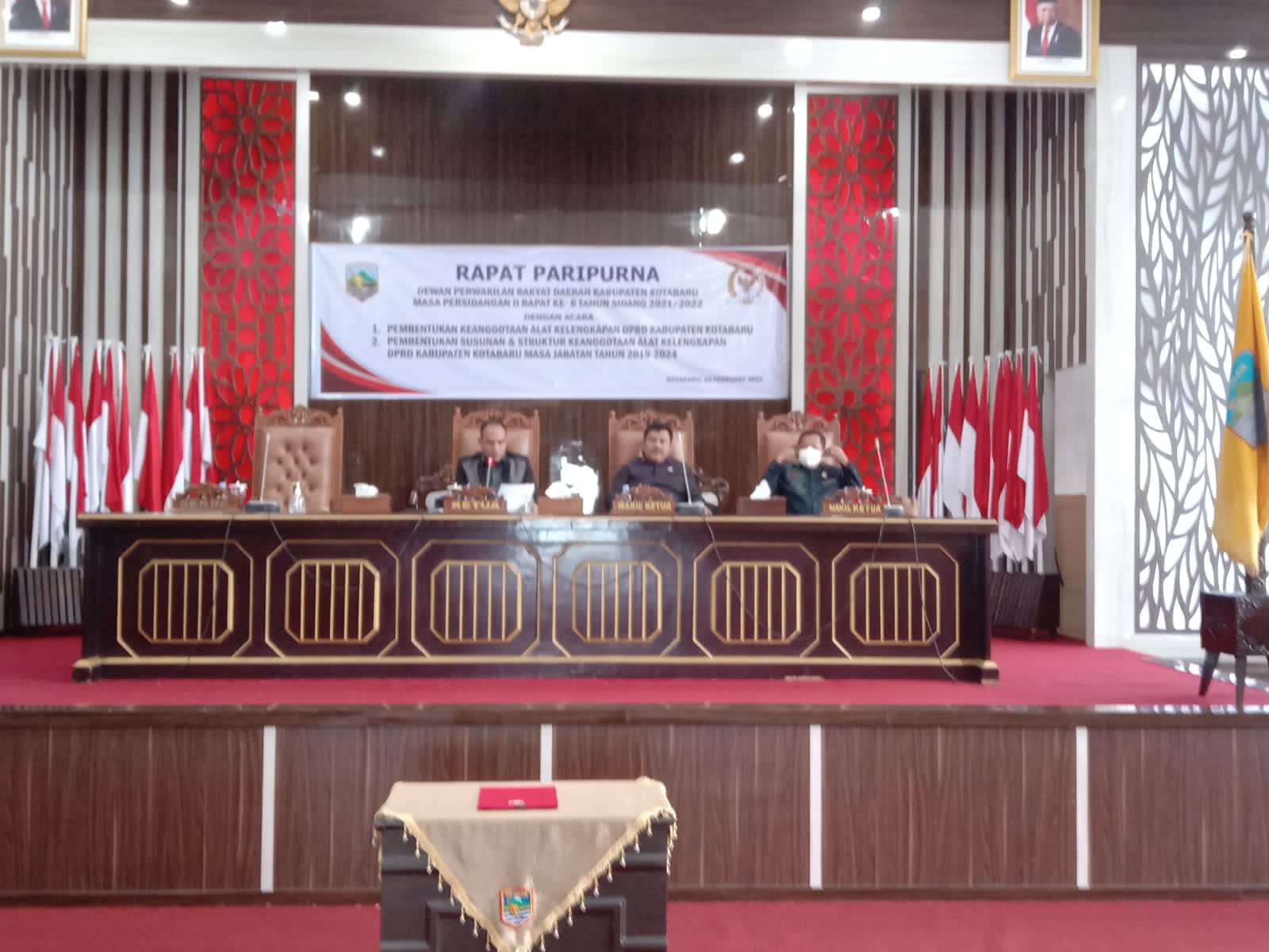 Alat Kelengkapan Dan Struktur Keanggotaan DPRD Kotabaru Diparipurnakan