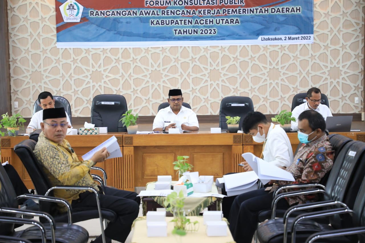 Wabup Fauzi Yusuf Buka Forum Konsultasi Publik RKPD Aceh Utara