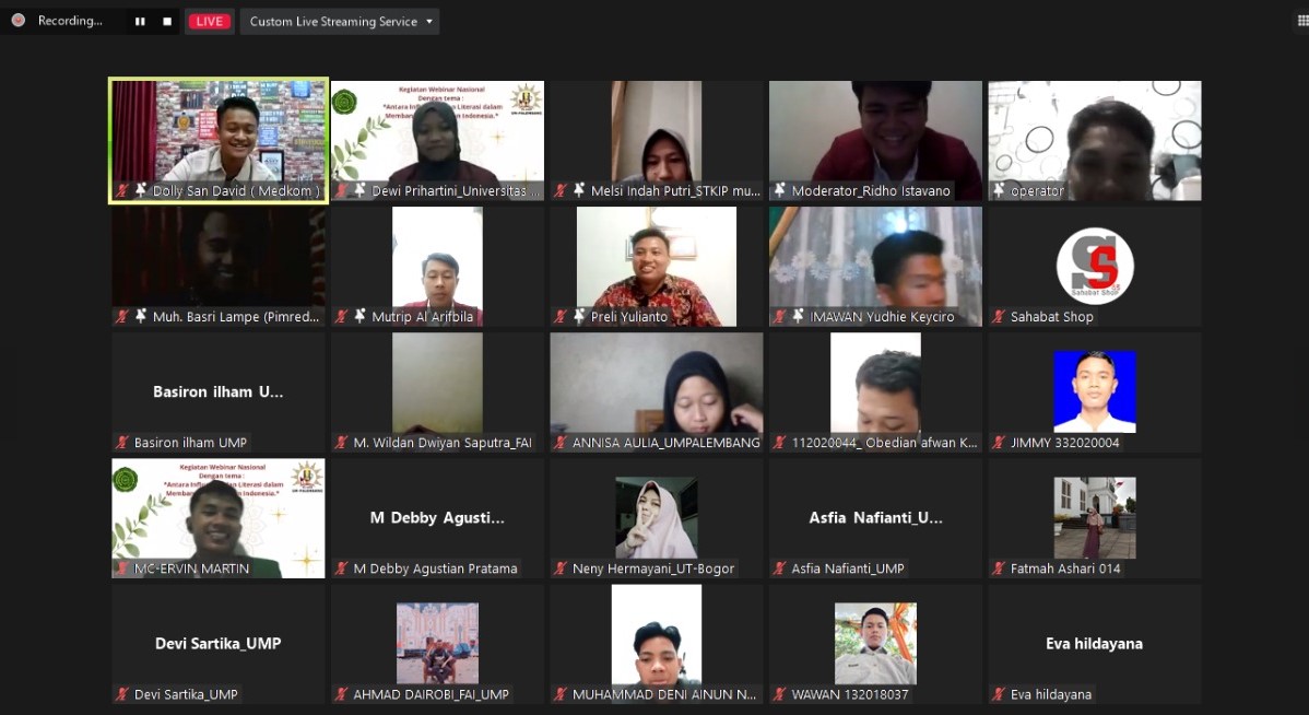 PC IMM UM Palembang Sukses Gelar Webinar Nasional Literasi Digital
