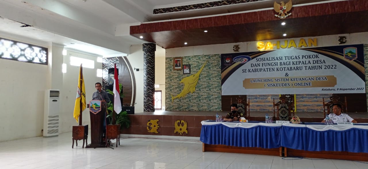 Launching Siskeudes, Sekda Kotabaru; Kepala Desa Dituntut Untuk Lebih Profesional Dan Kreatif