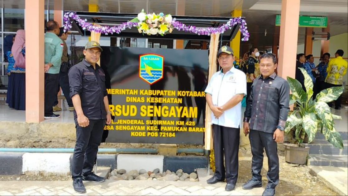 RSUD Sengayam Di Resmikan, Ketua DPRD Kotabaru Syairi Mukhlis; Perlu Dukungan Dalam Pengembangan Ke ...