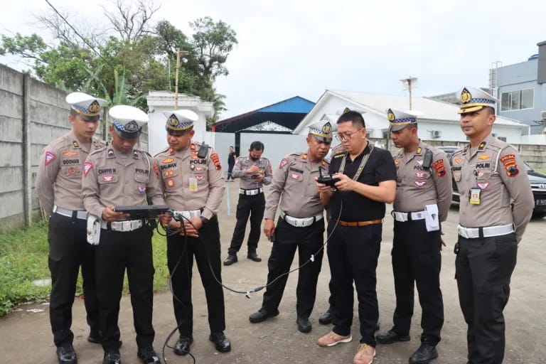 Ditlantas Polda Jateng Sosialisasi E-TLE Berbasis Drone di Cilacap