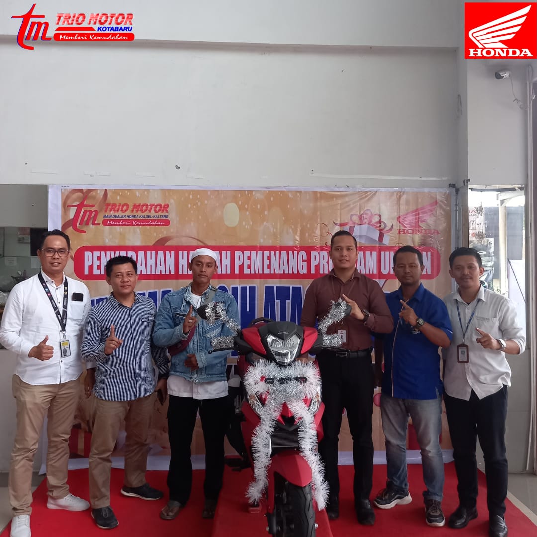 Khairul Saleh Menangkan Undian 1 Unit Motor Supra GTR Dari Trio Motor Kotabaru