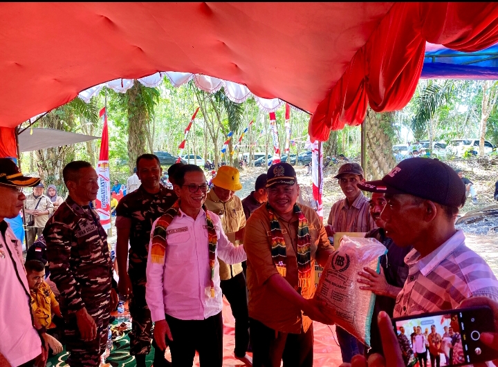 Panen Padi Sawah Di Desa Belacanan Diapresiasi Dan Di Support Waket DPRD Kotabaru