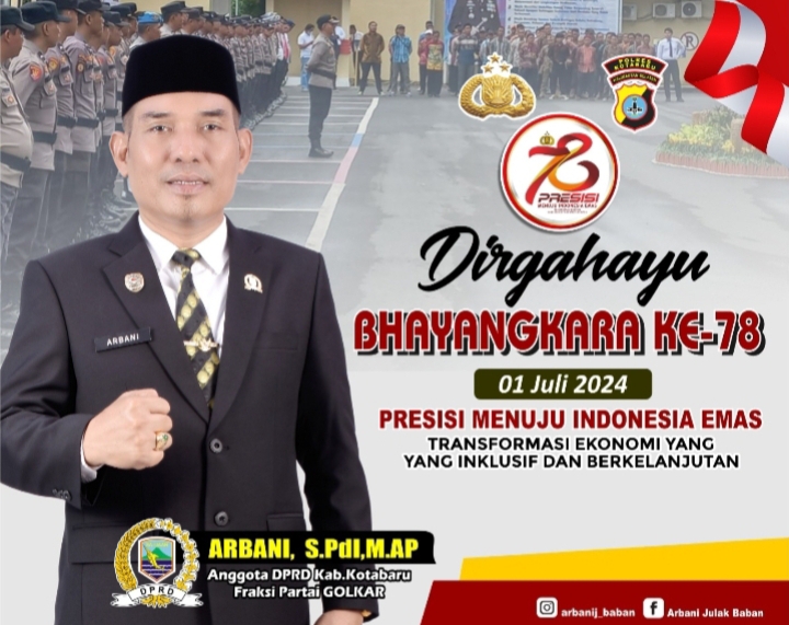 Anggota Komisi III DPRD Kotabaru Sambut Baik Perayaan Hari Bhayangkara Ke-78